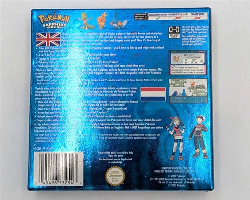 Pokemon Sapphire - Komplet I Æske - Gameboy Advance Spil (B Grade) (Genbrug)